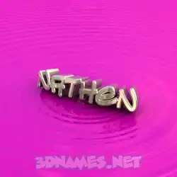 nathen in Pink Graffiti style - 3D name wallpaper