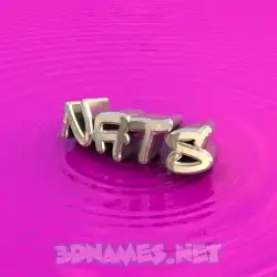 nats in Pink Graffiti style - 3D name wallpaper
