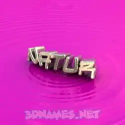 natur in Pink Graffiti style - 3D name wallpaper