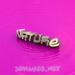 nature in Pink Graffiti style - 3D name wallpaper