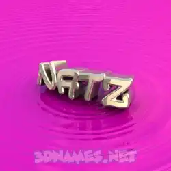 natz in Pink Graffiti style - 3D name wallpaper