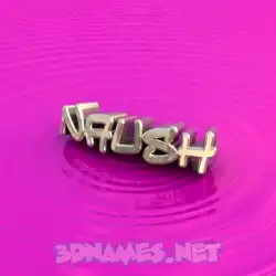naush in Pink Graffiti style - 3D name wallpaper