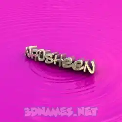 nausheen in Pink Graffiti style - 3D name wallpaper