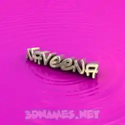 naveena in Pink Graffiti style - 3D name wallpaper