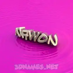 nawon in Pink Graffiti style - 3D name wallpaper