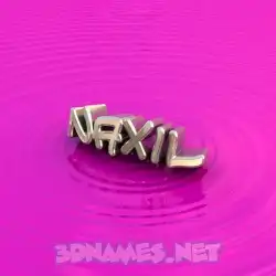 naxil in Pink Graffiti style - 3D name wallpaper