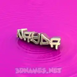 nayda in Pink Graffiti style - 3D name wallpaper
