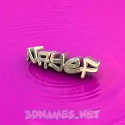 nayef in Pink Graffiti style - 3D name wallpaper