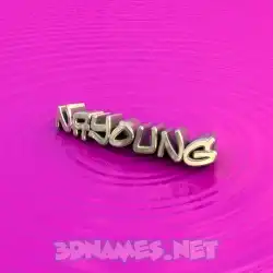 nayoung in Pink Graffiti style - 3D name wallpaper