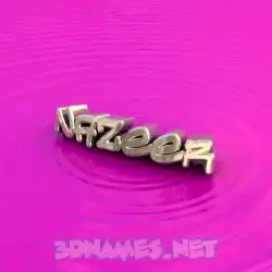 nazeer in Pink Graffiti style - 3D name wallpaper