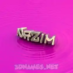 nazim in Pink Graffiti style - 3D name wallpaper