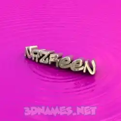 nazreen in Pink Graffiti style - 3D name wallpaper