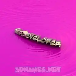 nbrdeveloper in Pink Graffiti style - 3D name wallpaper