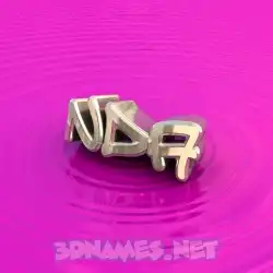 nda in Pink Graffiti style - 3D name wallpaper