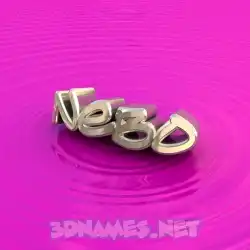 nebo in Pink Graffiti style - 3D name wallpaper