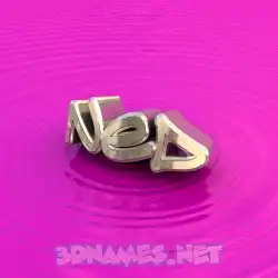 ned in Pink Graffiti style - 3D name wallpaper