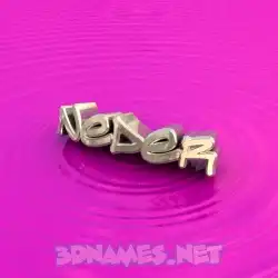 neder in Pink Graffiti style - 3D name wallpaper