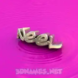 neel in Pink Graffiti style - 3D name wallpaper