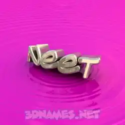neet in Pink Graffiti style - 3D name wallpaper