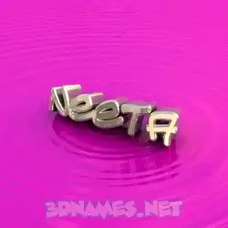 neeta in Pink Graffiti style - 3D name wallpaper