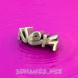 nek in Pink Graffiti style - 3D name wallpaper