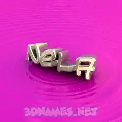 nela in Pink Graffiti style - 3D name wallpaper