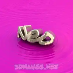 neo in Pink Graffiti style - 3D name wallpaper