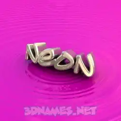 neon in Pink Graffiti style - 3D name wallpaper
