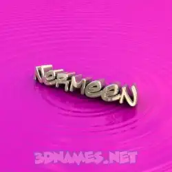 nermeen in Pink Graffiti style - 3D name wallpaper