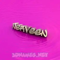 nerveen in Pink Graffiti style - 3D name wallpaper