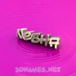 nesha in Pink Graffiti style - 3D name wallpaper