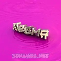 nesma in Pink Graffiti style - 3D name wallpaper