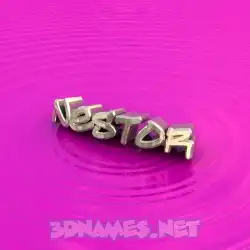 nestor in Pink Graffiti style - 3D name wallpaper
