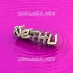 nethu in Pink Graffiti style - 3D name wallpaper