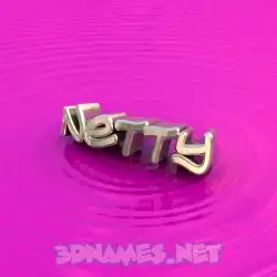 netty in Pink Graffiti style - 3D name wallpaper