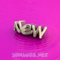 new in Pink Graffiti style - 3D name wallpaper