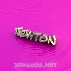 newton in Pink Graffiti style - 3D name wallpaper