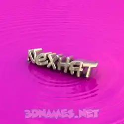 nexhat in Pink Graffiti style - 3D name wallpaper