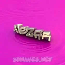 nezar in Pink Graffiti style - 3D name wallpaper