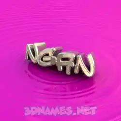 ngan in Pink Graffiti style - 3D name wallpaper