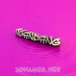 ngandang in Pink Graffiti style - 3D name wallpaper
