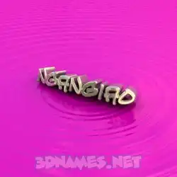 ngangiao in Pink Graffiti style - 3D name wallpaper
