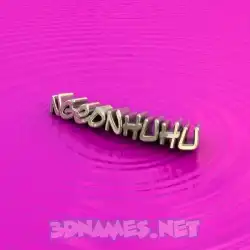 ngeonhuhu in Pink Graffiti style - 3D name wallpaper