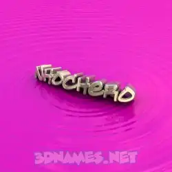 nhochero in Pink Graffiti style - 3D name wallpaper
