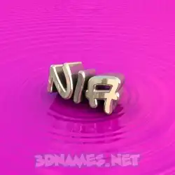 nia in Pink Graffiti style - 3D name wallpaper