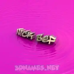 nick sef in Pink Graffiti style - 3D name wallpaper