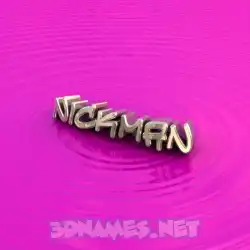 nickman in Pink Graffiti style - 3D name wallpaper