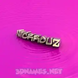 nickrouz in Pink Graffiti style - 3D name wallpaper