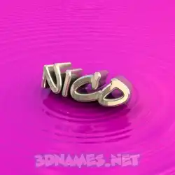 nico in Pink Graffiti style - 3D name wallpaper