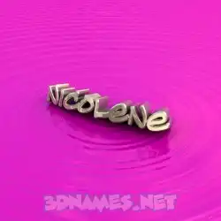 nicolene in Pink Graffiti style - 3D name wallpaper